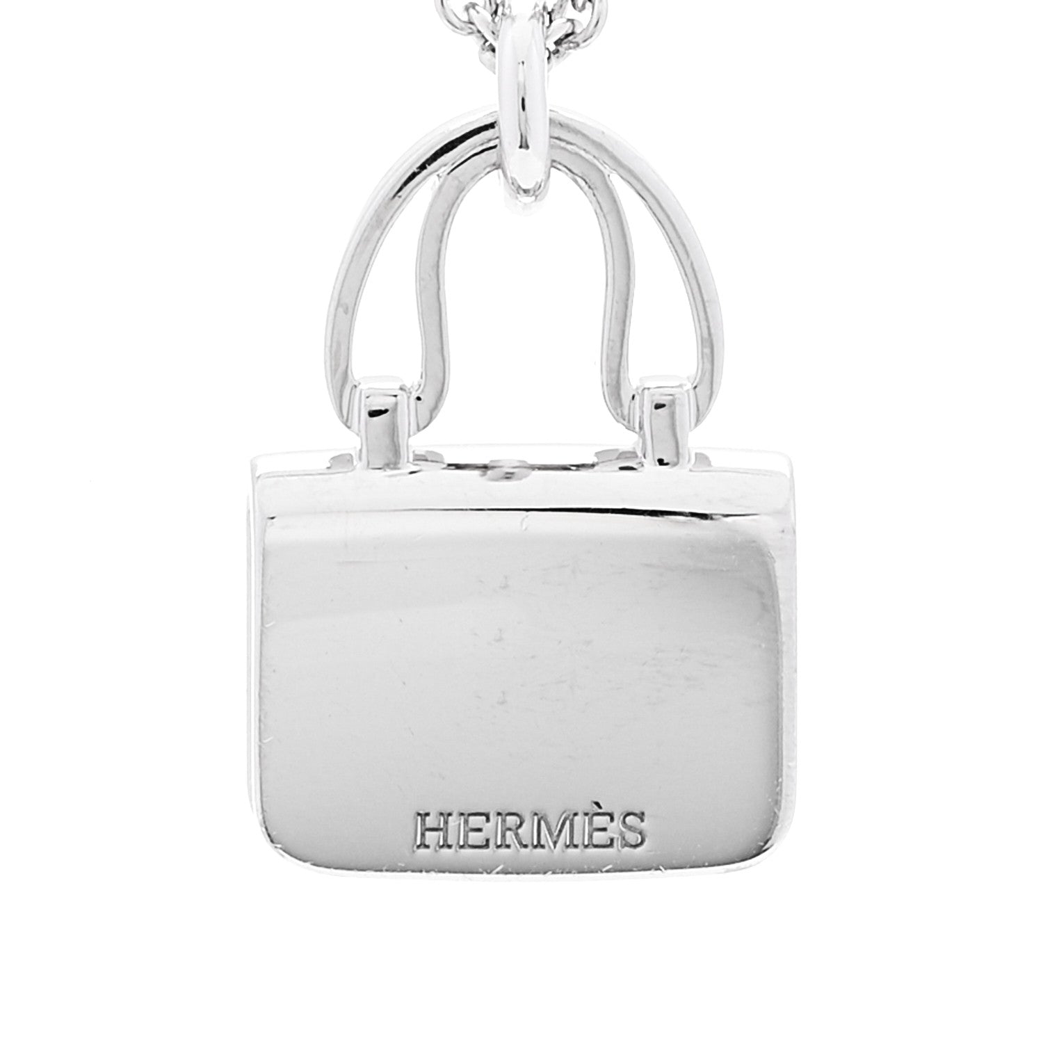 18K White Gold Diamond Constance Amulettes Pendant Necklace