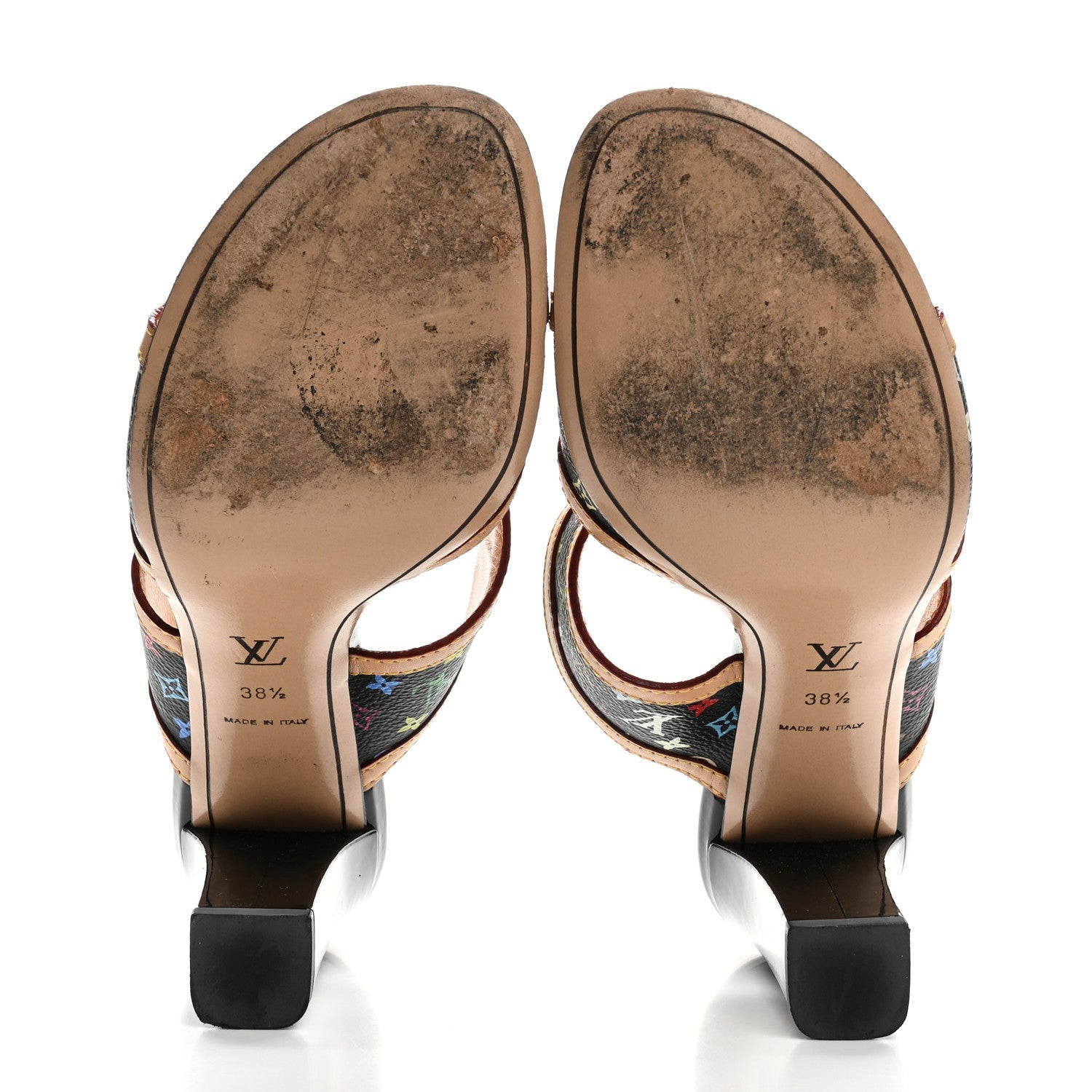 Monogram Multicolor Sandals 38.5 Black