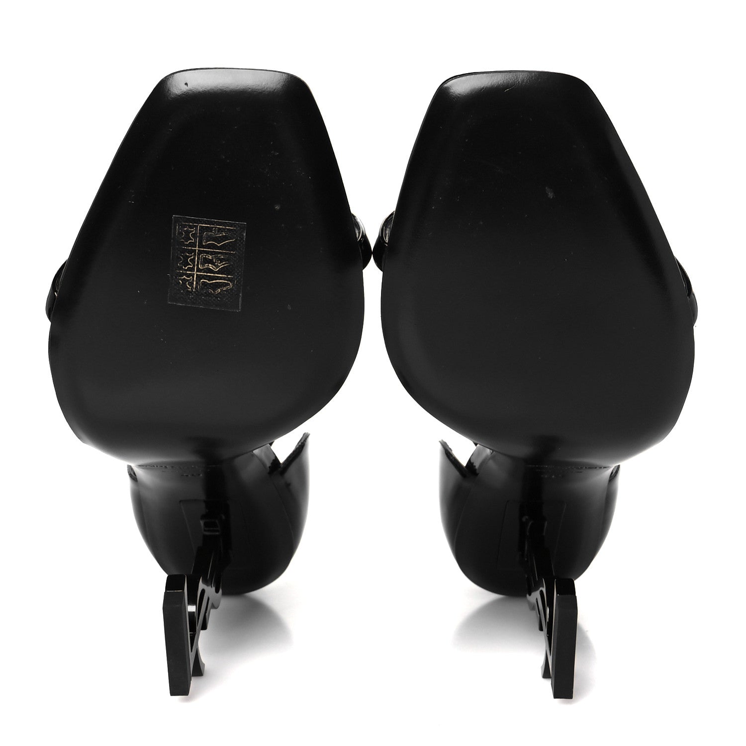 Patent Calfskin Opyum 110 Sandals 40 Black