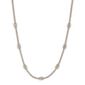Metal CC Short Chain Necklace Silver