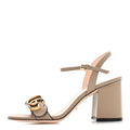 Lifford Calfskin GG Marmont Ankle Wrap 75mm Sandals 35.5 Mud