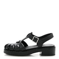 Foam Rubber Metal Triangle Logo 50mm Cage Sandals 39 Black