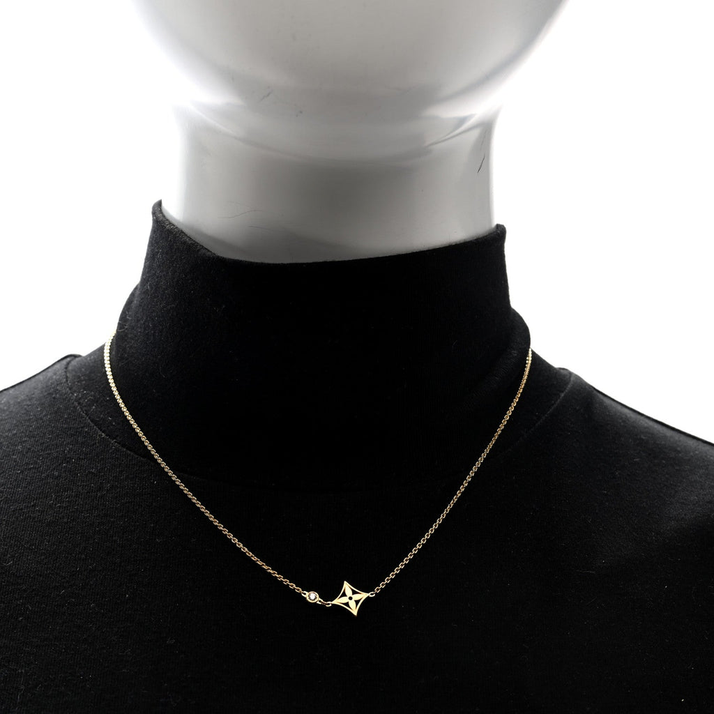 18K Yellow Gold Diamond Idylle Blossom Pendant Necklace
