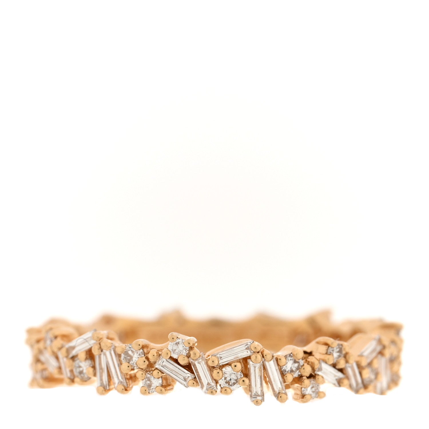 18K Yellow Gold Diamond Fireworks Icon Eternity Ring 54 6.75