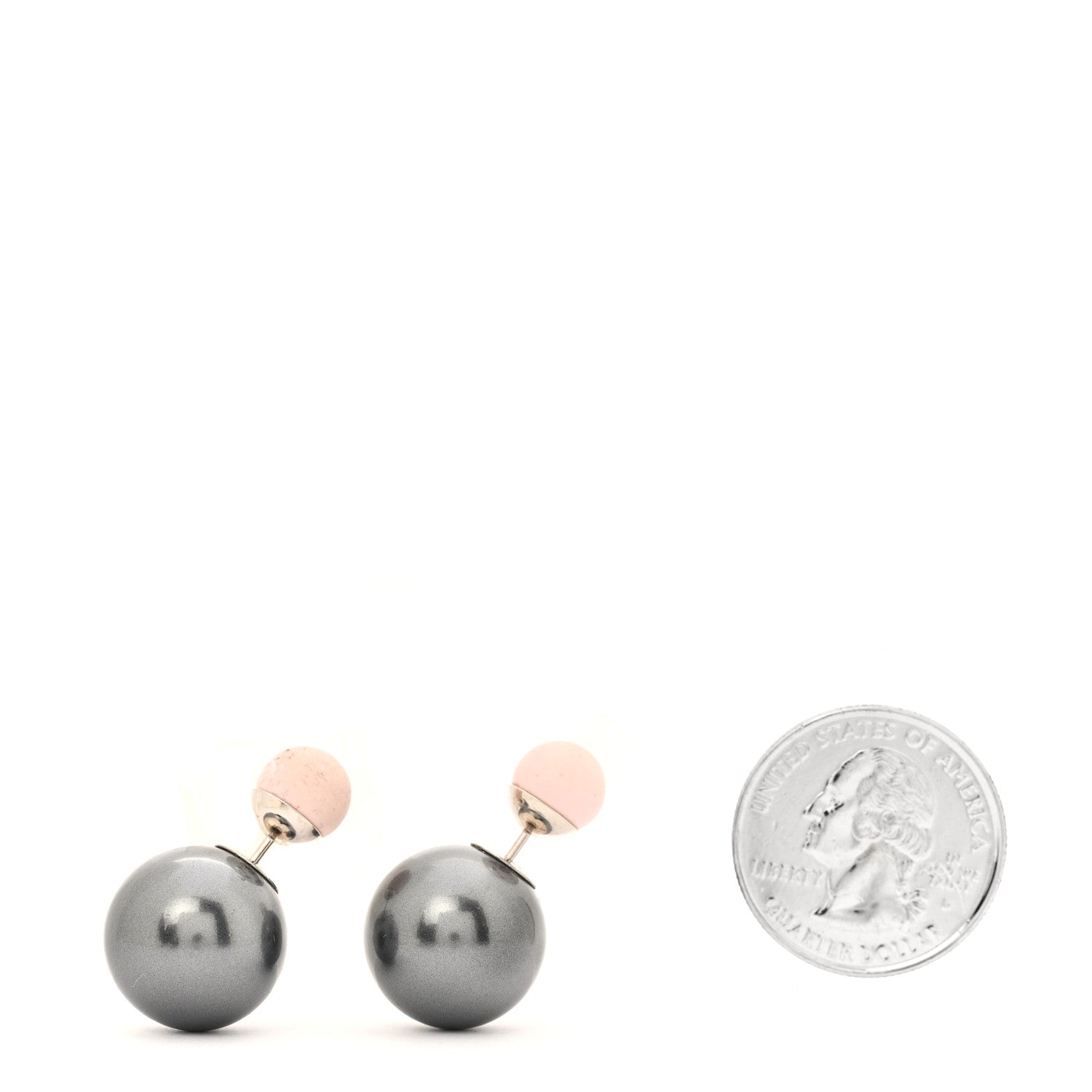 Pearl Mise En Dior Tribal Earrings Pink Grey