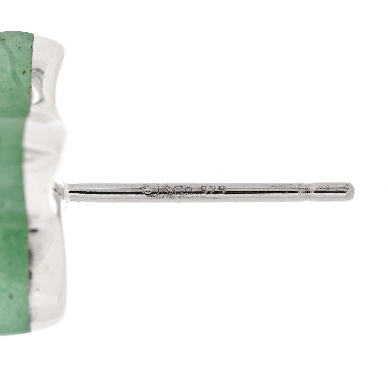 Sterling Silver Aventurine Elsa Peretti Star Earrings
