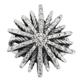 Sterling Silver Diamond 25mm Starburst Ring 57 8
