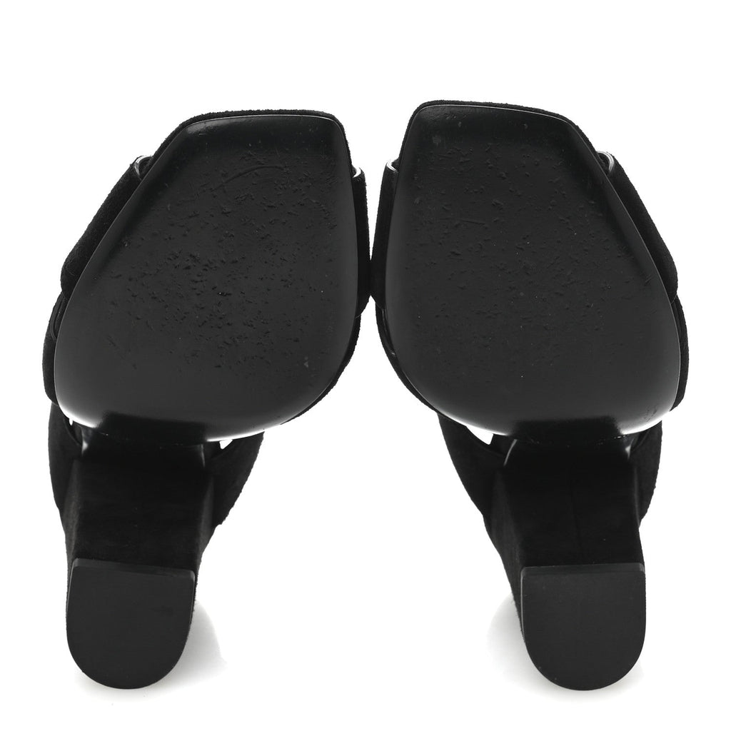 Suede Oak 100 Mule Sandals 37 Black