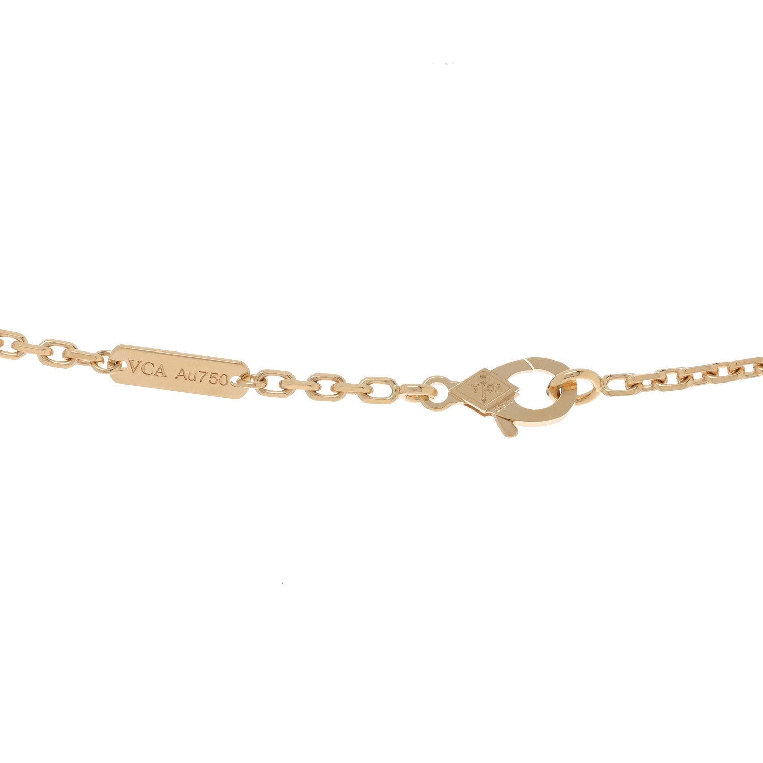 18K Yellow Gold Byzantine Alhambra Pendant Necklace