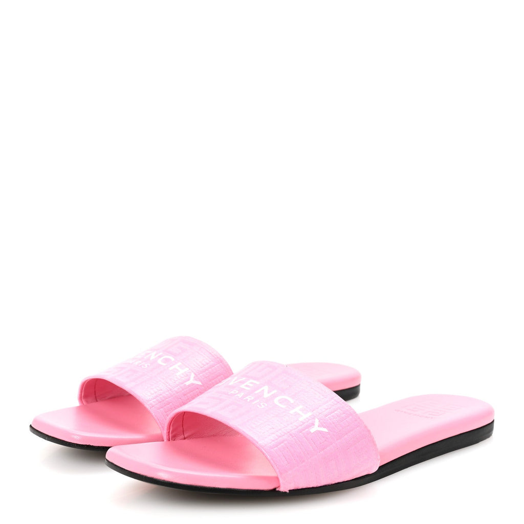 Coated Canvas Logo 4G Embossed Flat Sandals 36.5 Pink