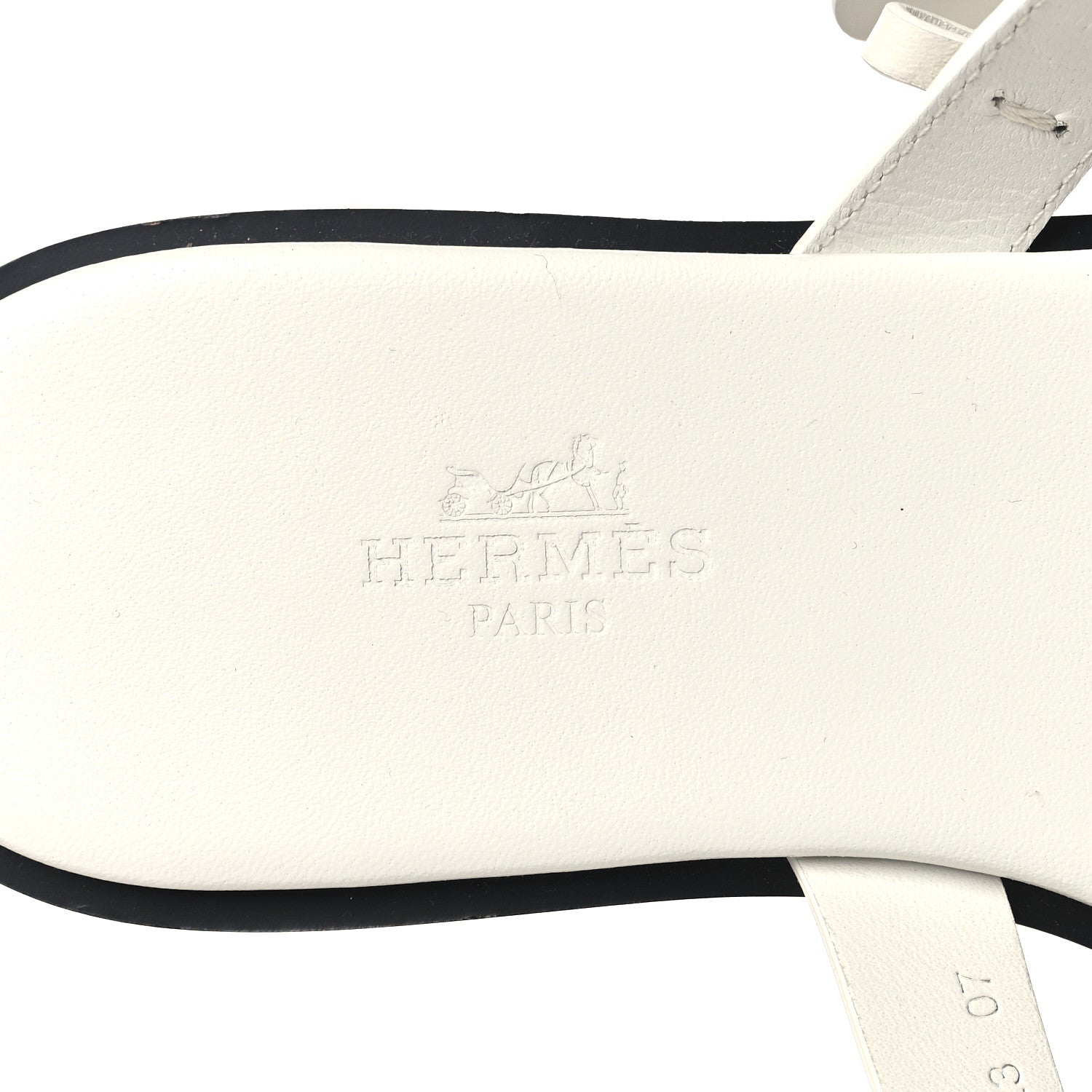 Calfskin Perforated Hera Sandals 36 White