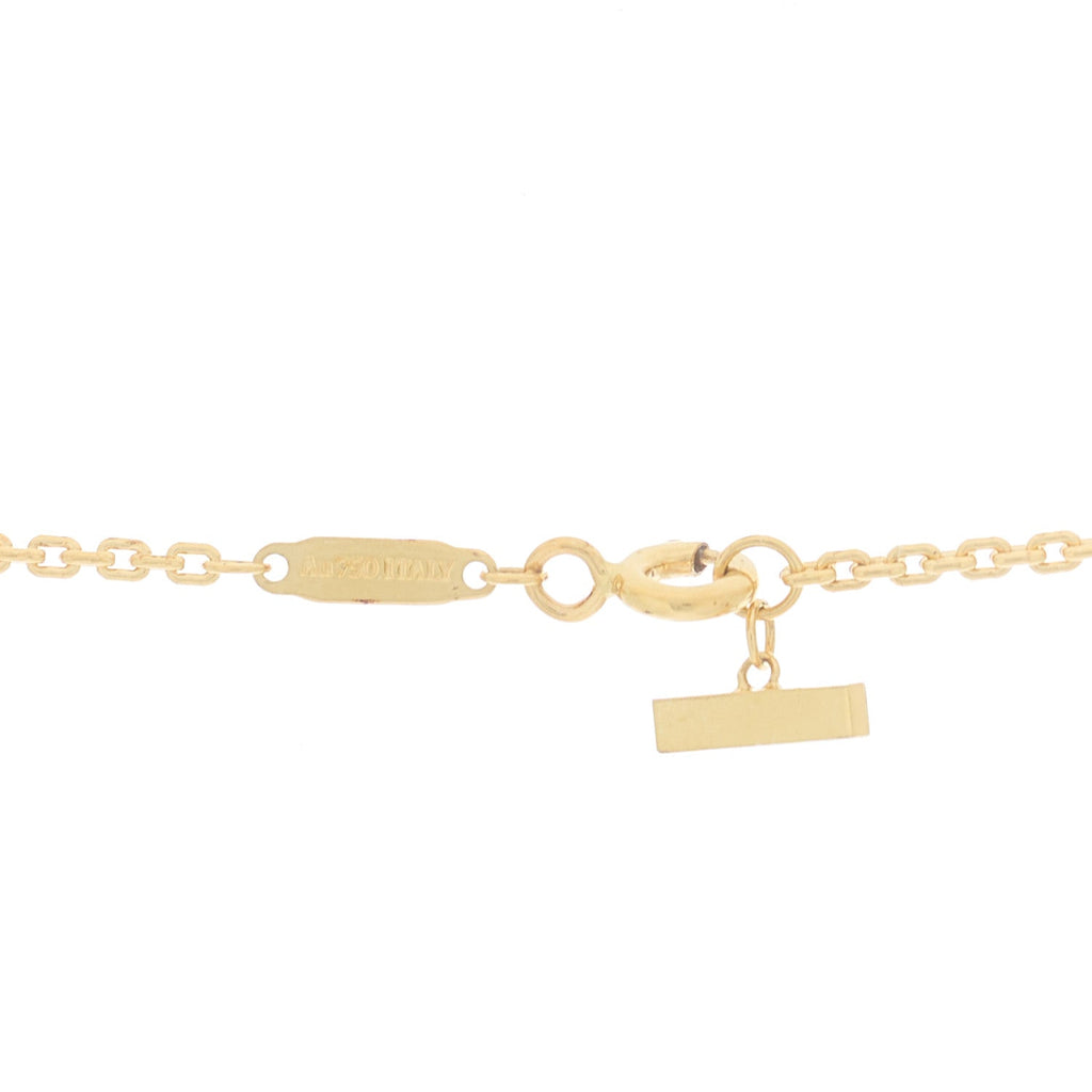 18K Yellow Gold T T1 Circle Pendant Necklace