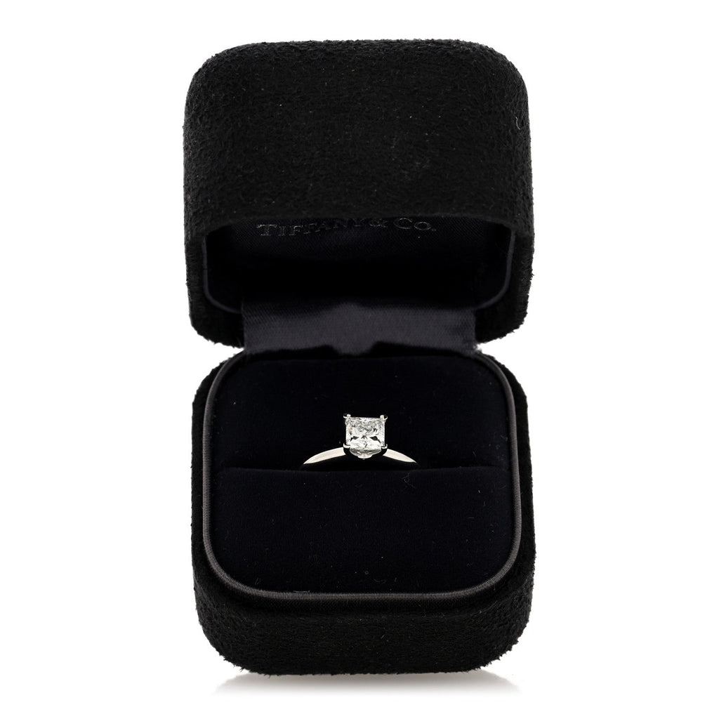 Platinum Diamond 1.04ct Princess Solitaire Engagement Ring 52 6