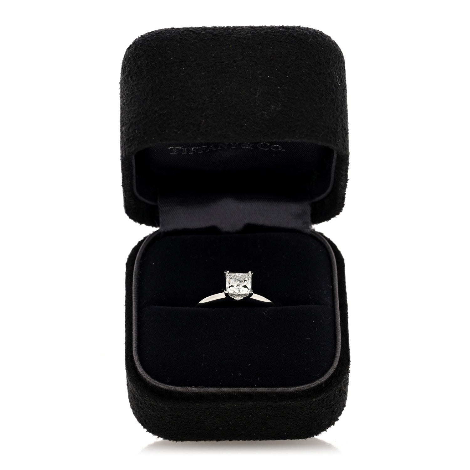 Platinum Diamond 1.04ct Princess Solitaire Engagement Ring 52 6