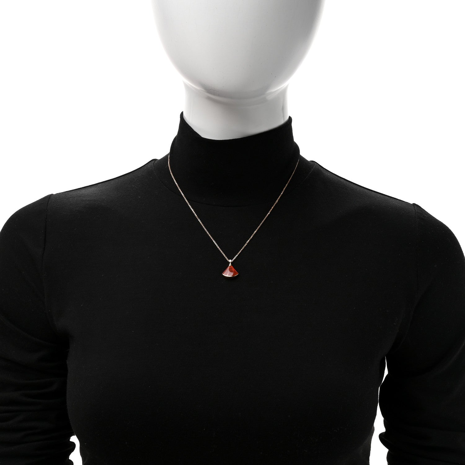 18K Rose Gold Diamond Carnelian Divas' Dream Pendant Necklace