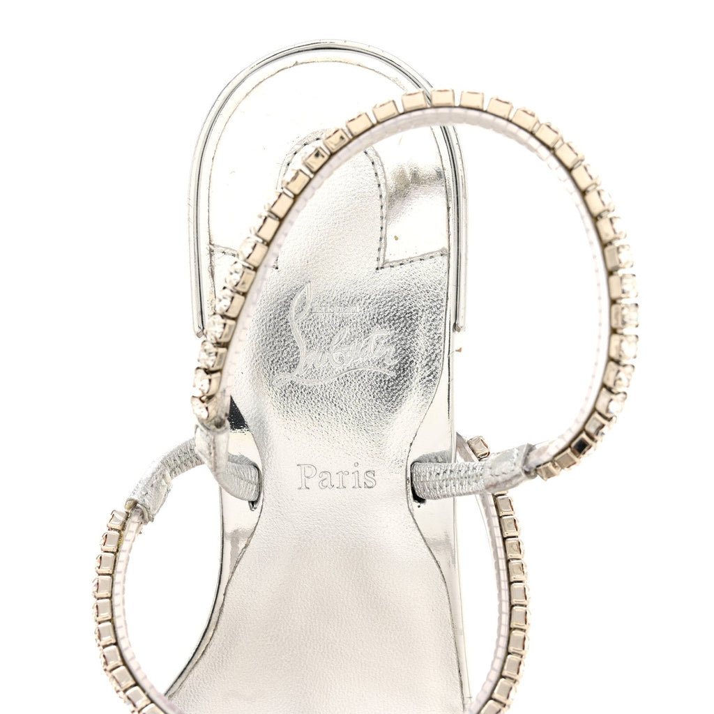 Specchio PVC Crystal Simple Queenie Sandals 36 Silver