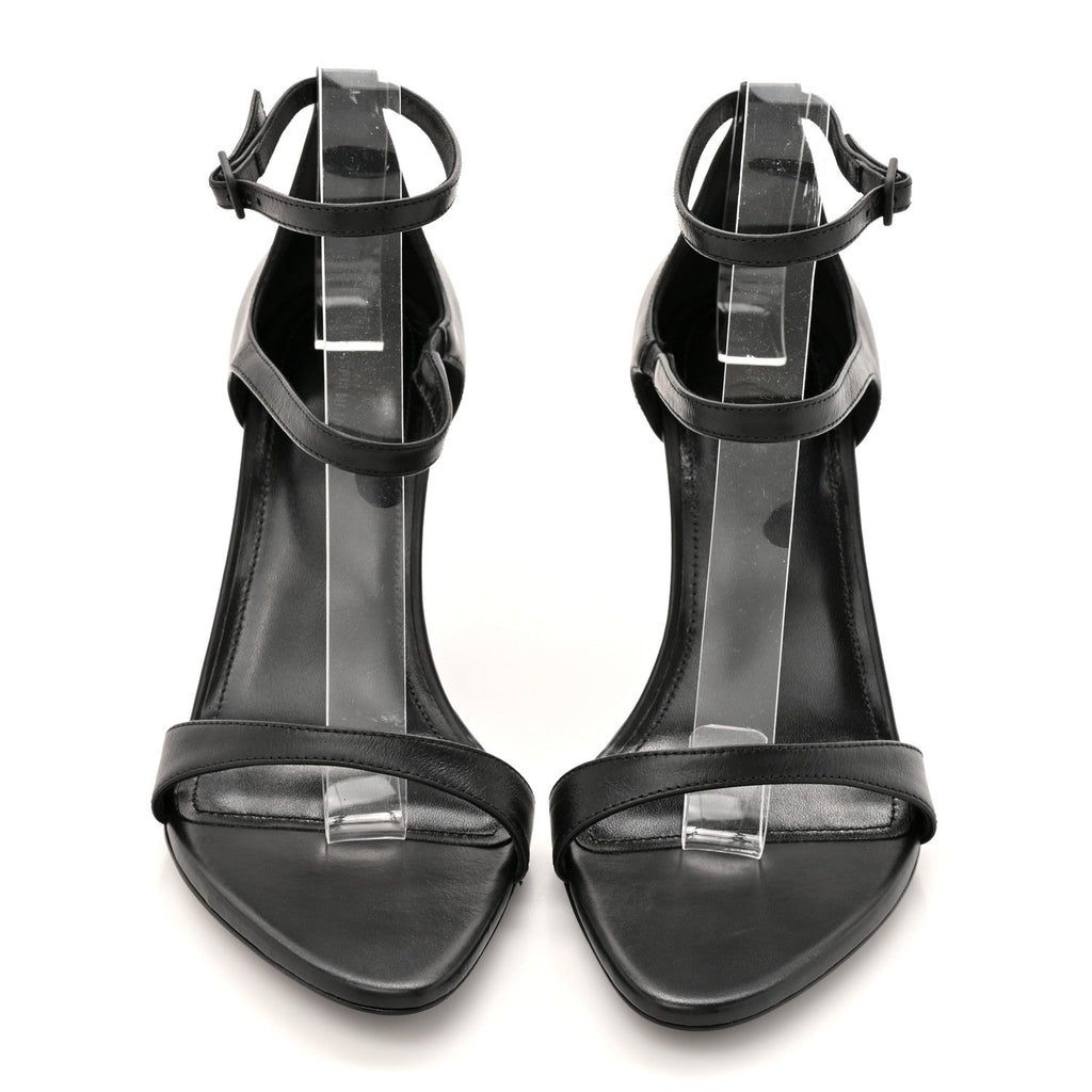 Calfskin Honey 90mm Sandal 36 Black