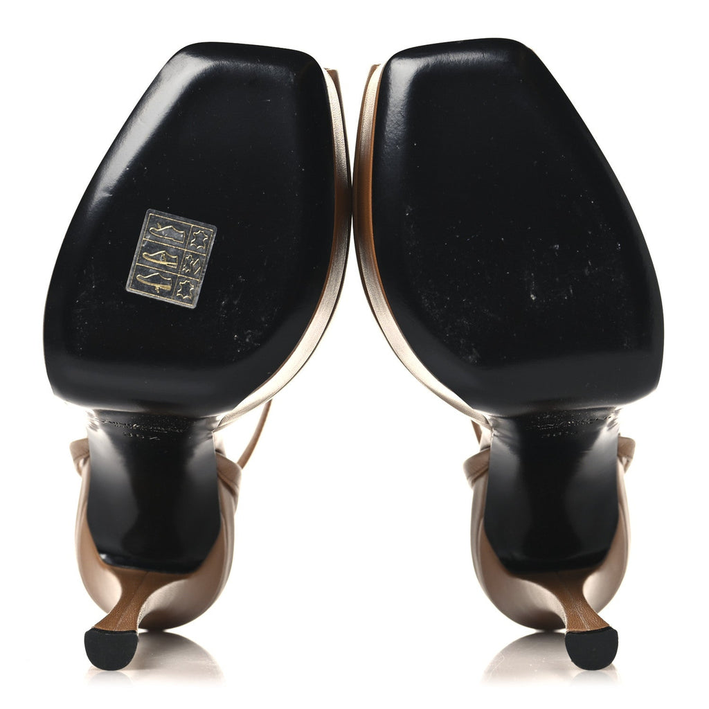 Smooth Calfskin La Scandale 110 Sandals 36.5 Dark Macademia 36.5