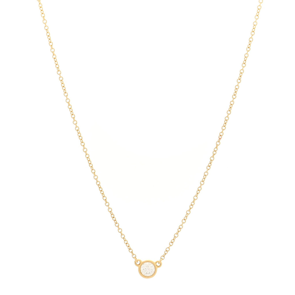 18K Yellow Gold Diamond .20ct Elsa Peretti Diamonds by the Yard Pendant Necklace