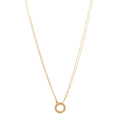 18K Yellow Gold 2 Diamond LOVE Necklace