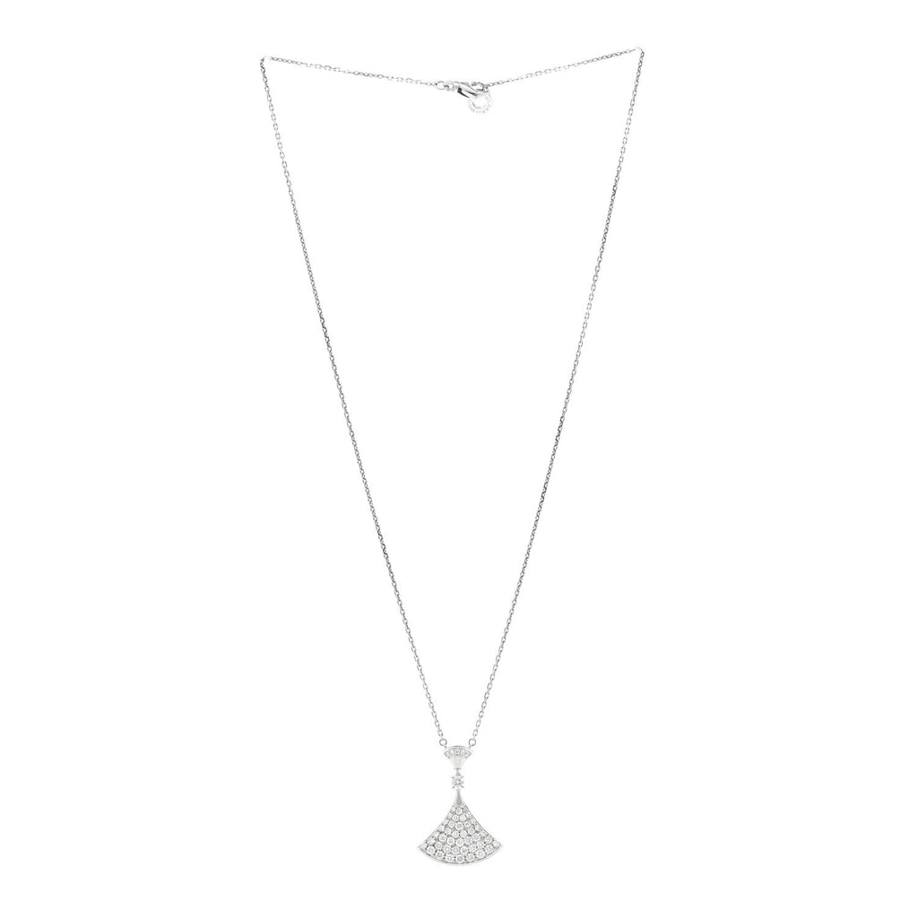 18K White Gold Diamond Large Divas' Dream Pave Necklace