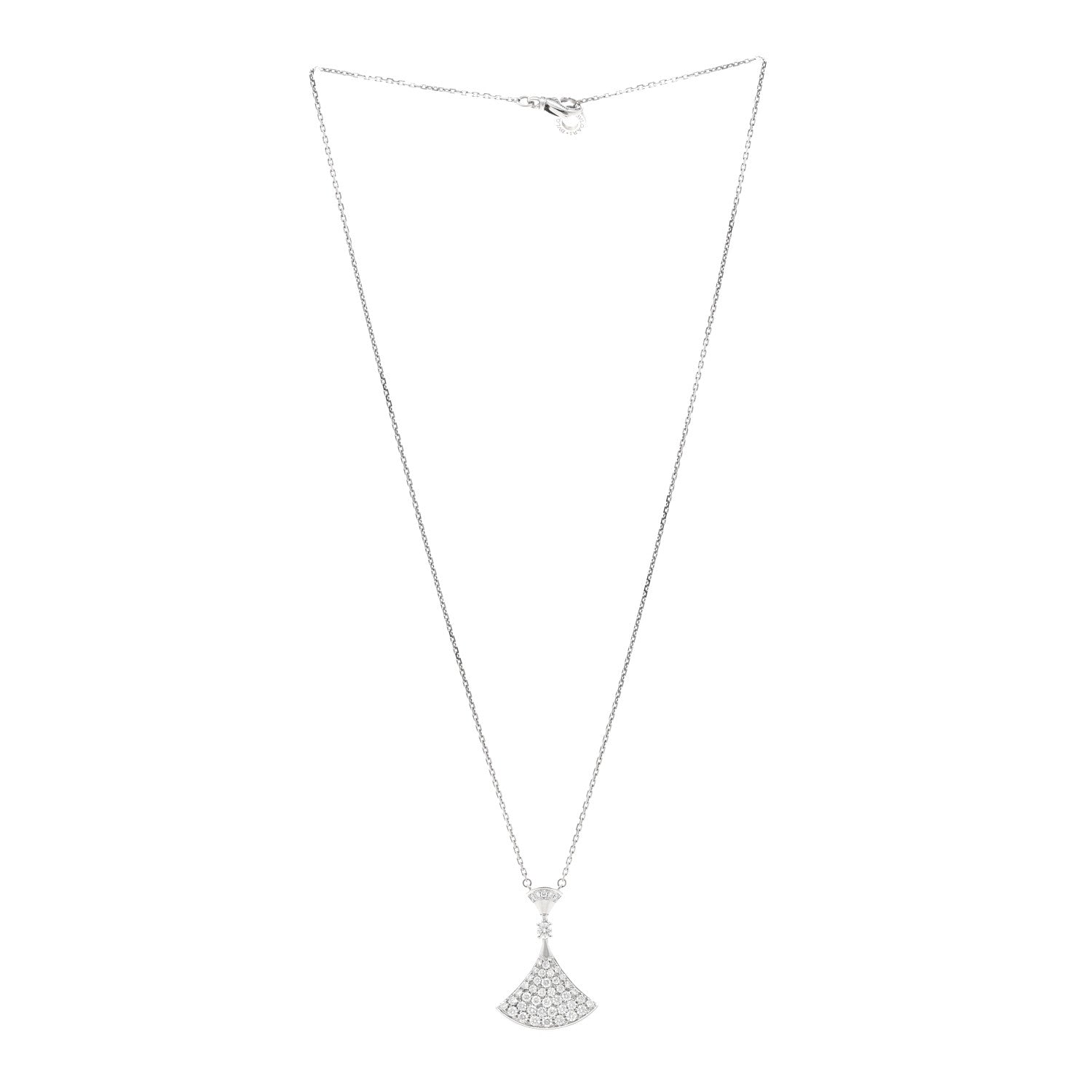 18K White Gold Diamond Large Divas' Dream Pave Necklace