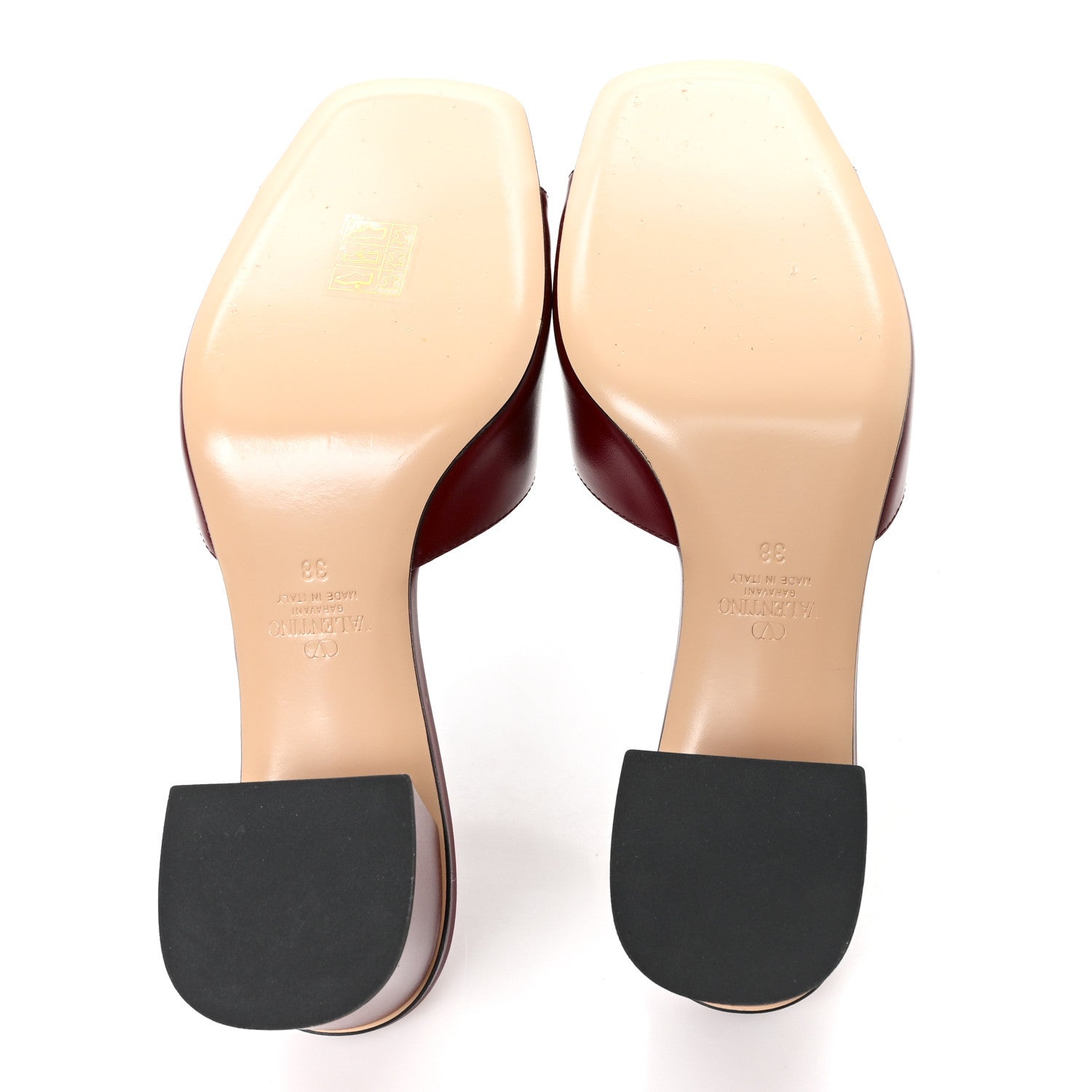 Calfskin VLogo 45mm Slide Sandals 38 Brick
