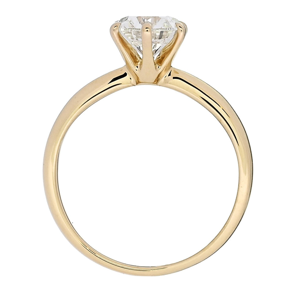 18K Yellow Gold Diamond 1.24ct Solitaire Engagement Ring 53 6.25