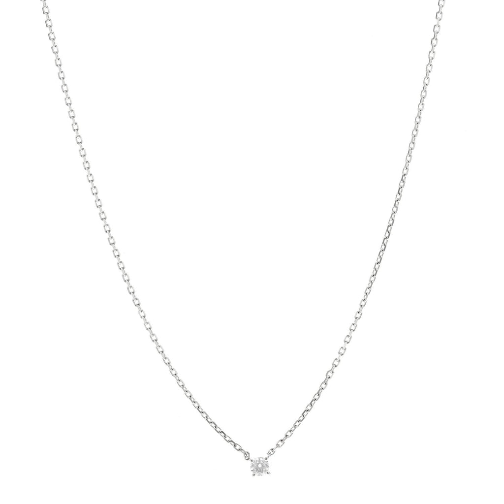 18K White Gold Diamond .25ct 1895 Pendant Necklace