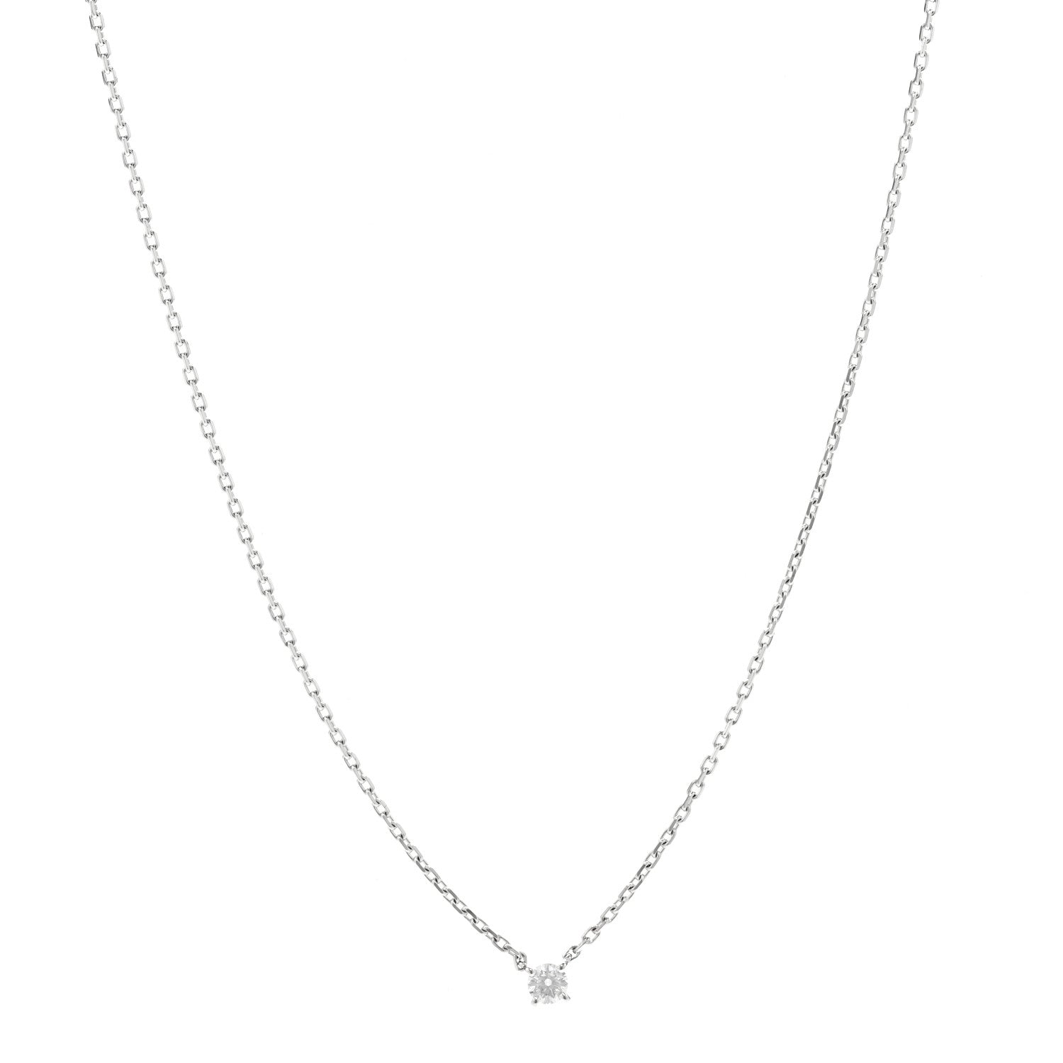 18K White Gold Diamond .25ct 1895 Pendant Necklace