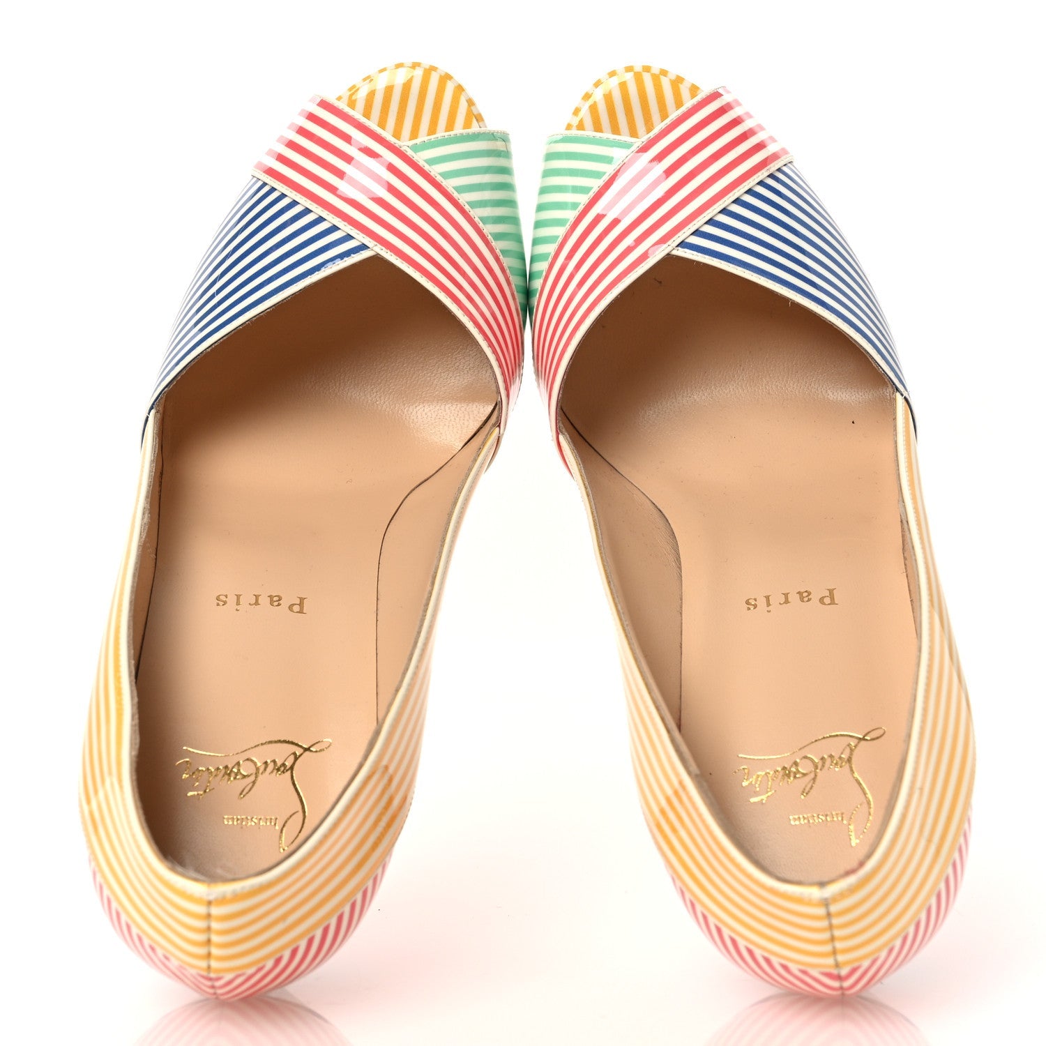 Patent Stripes Marine Alta 120 Pumps 38.5 Multicolor