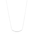 18K White Gold Diamond 1.00ctw Graduated Station Necklace
