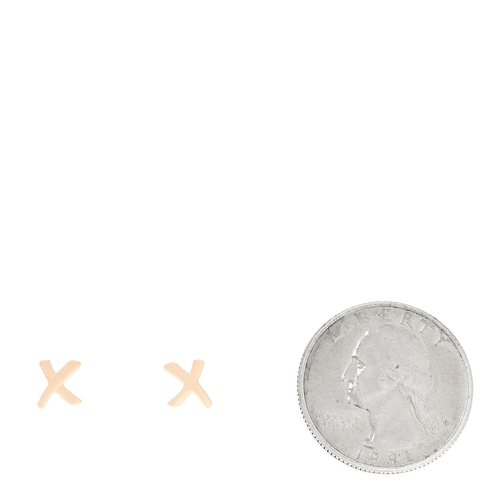 18K Rose Gold Mini Paloma's Graffiti X Earrings