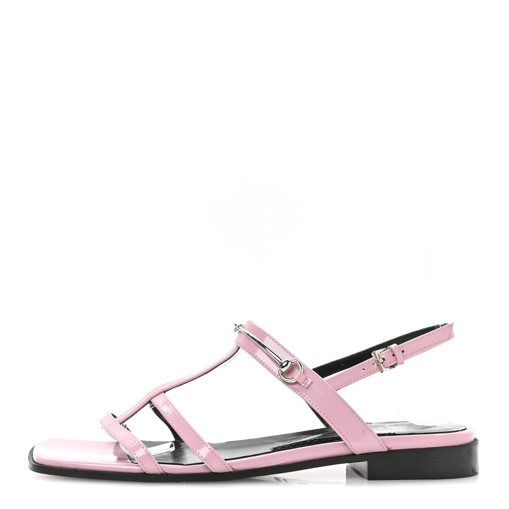 Calfskin Horsebit Divine Slingback Sandals 36 Pink