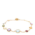 18K Yellow Gold Multi Gemstone Jaipur Color Bracelet