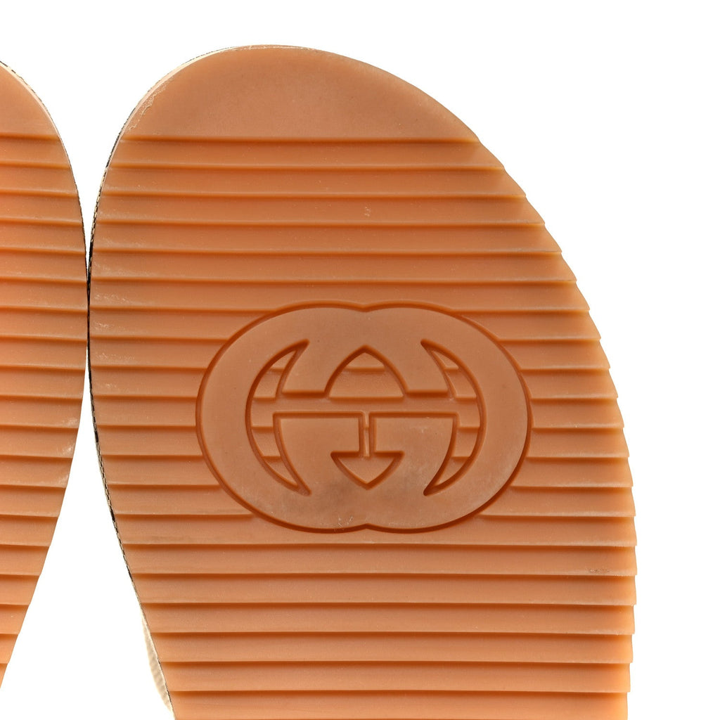 Monogram Maxi GG Angelina Platform 55mm Slide Sandals 41.5 Camel Ebony