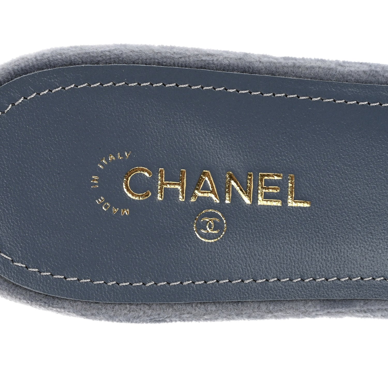 Velvet Pearl Camellia Slide Sandals 36.5 Gray