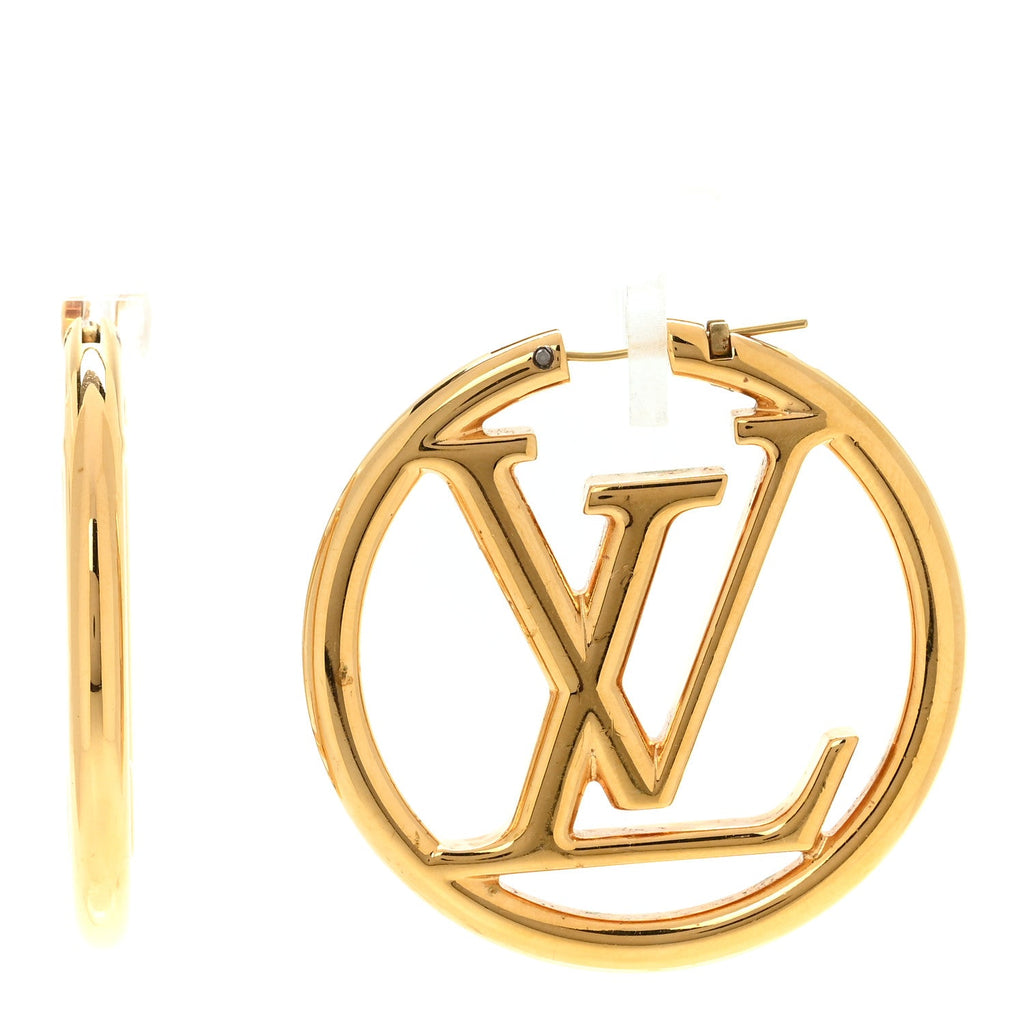 Metal Louise Hoop Earrings Gold