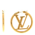 Metal Louise Hoop Earrings Gold
