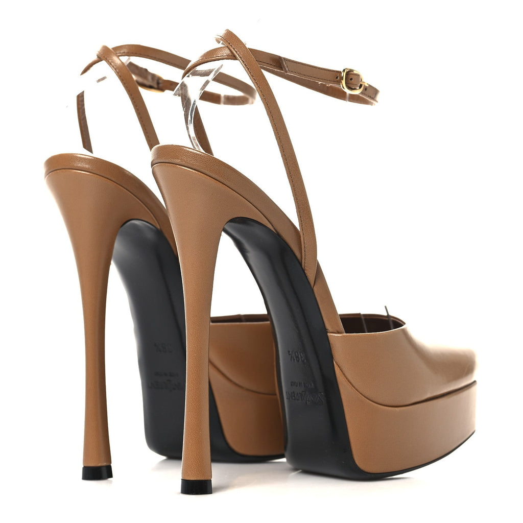 Smooth Calfskin La Scandale 110 Sandals 36.5 Dark Macademia 36.5