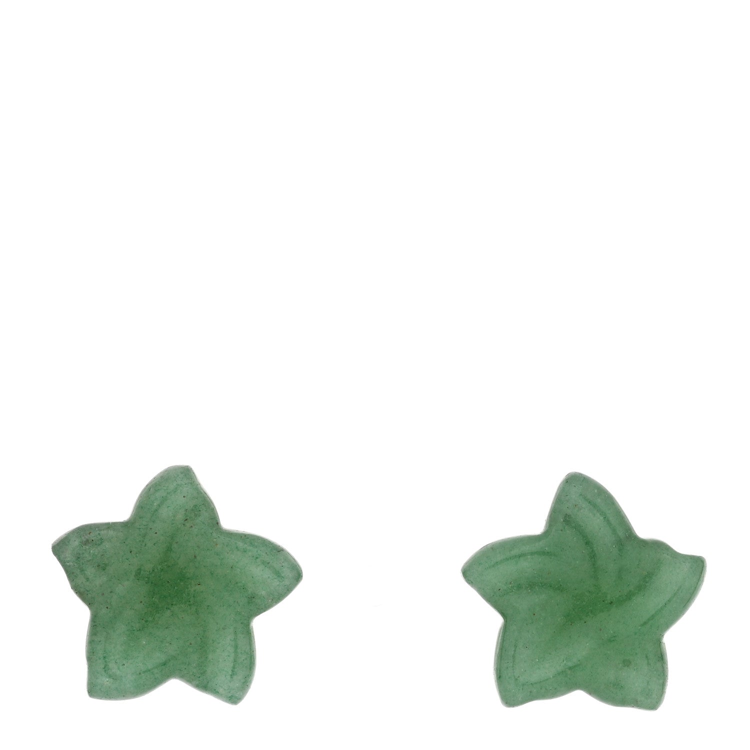 Sterling Silver Aventurine Elsa Peretti Star Earrings