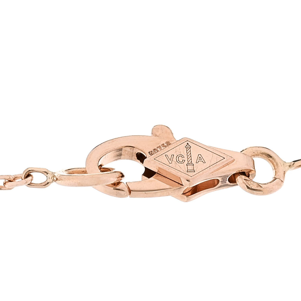 18K Rose Gold Carnelian Sweet Alhambra Bracelet