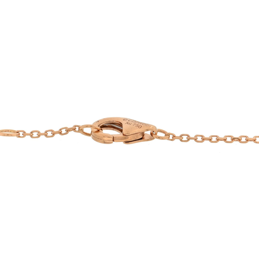 18K Pink Gold Diamond Black Onyx Amulette de Cartier Bracelet