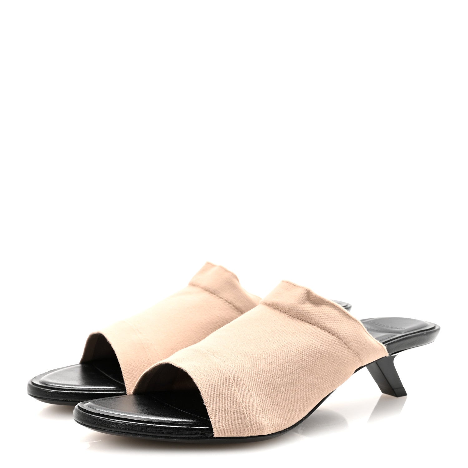 Stretch Knit Mule Sandal 37 Beige
