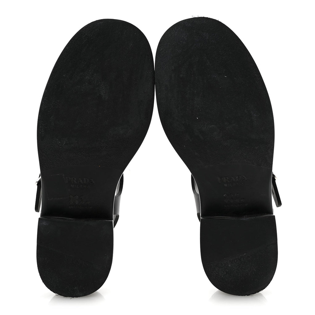 Foam Rubber Metal Triangle Logo 50mm Cage Sandals 39 Black