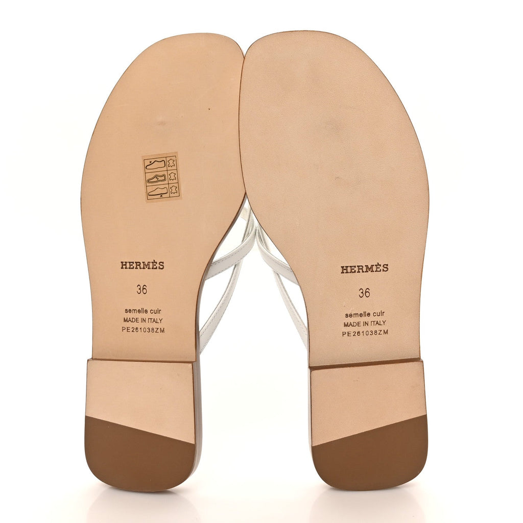 Calfskin Miss Sandals 36 White