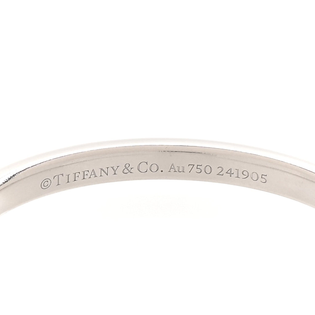 18K White Gold Lock Narrow Bangle Bracelet