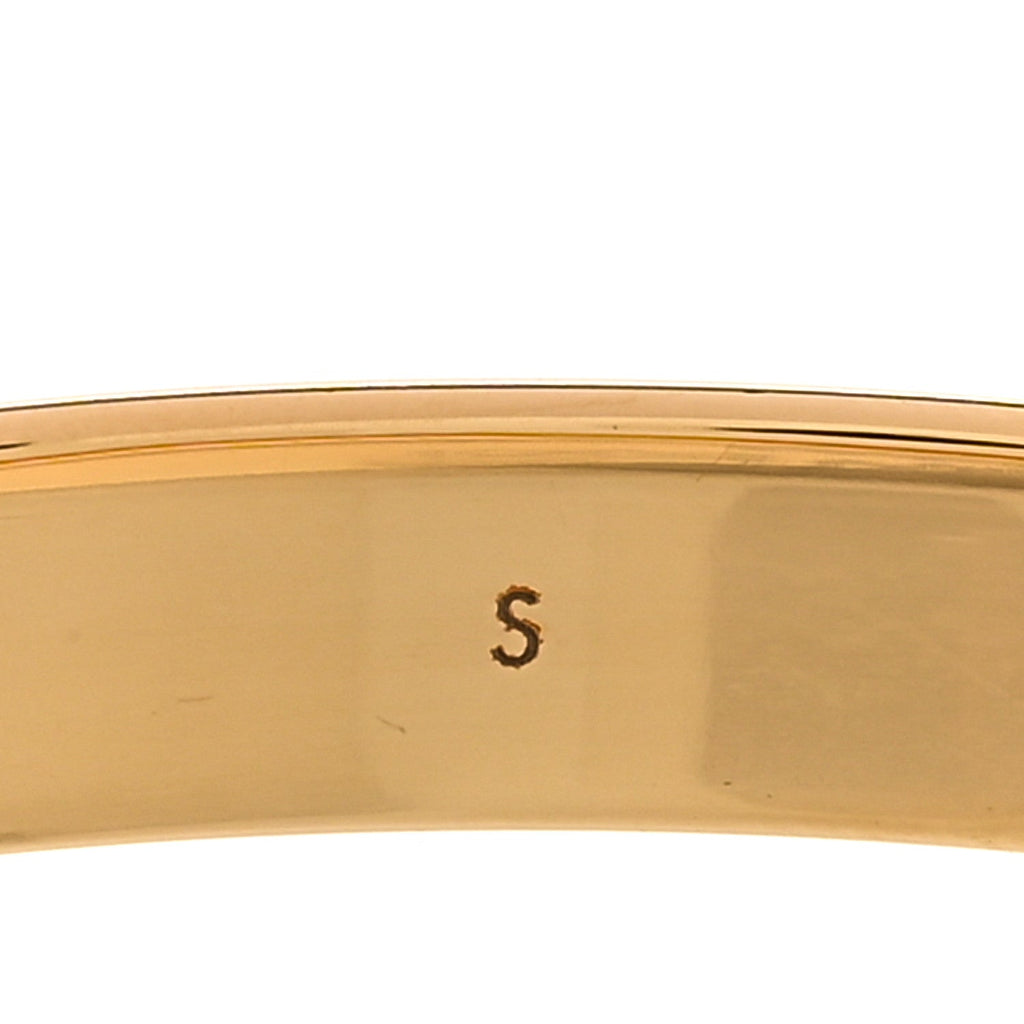 Brass Crystal Monogram Nanogram Strass Cuff S Gold