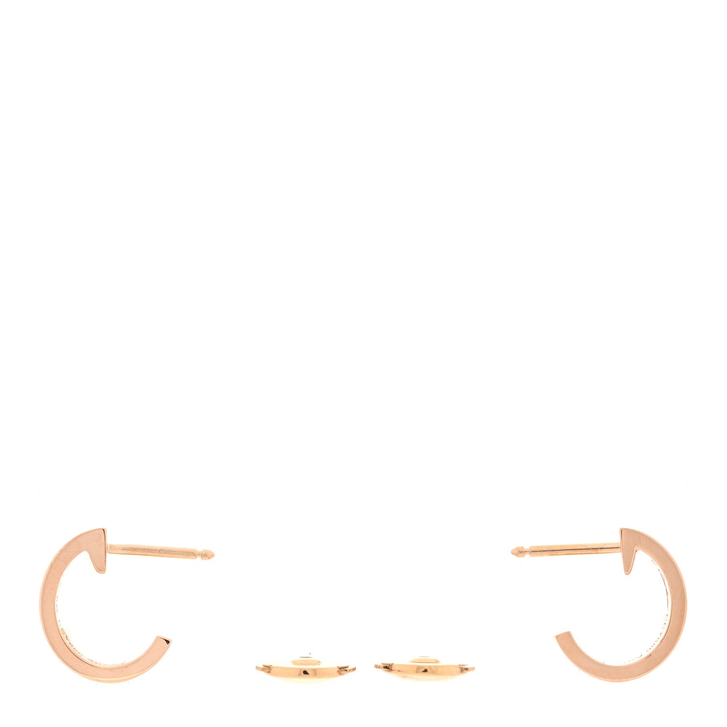 18K Pink Gold Small LOVE Hoop Earrings