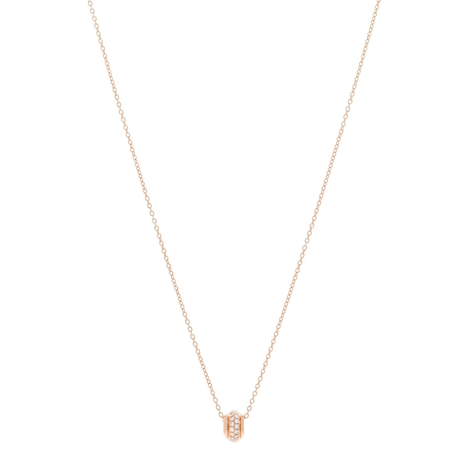 18K Rose Gold Diamond Possession Pendant Necklace